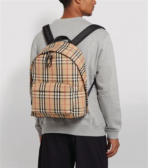 burberry vintage check backpack